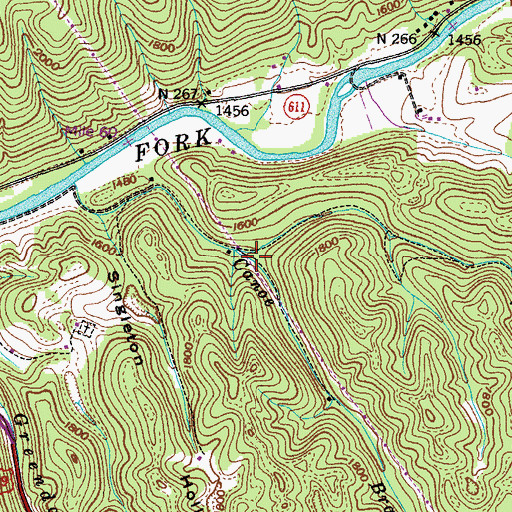 Topographic Map of Price Hollow, VA
