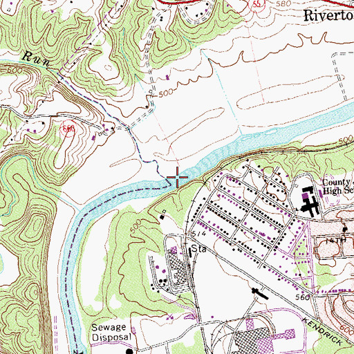 Topographic Map of Punches Run, VA