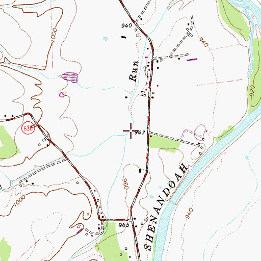 Topographic Map of Quail Run, VA