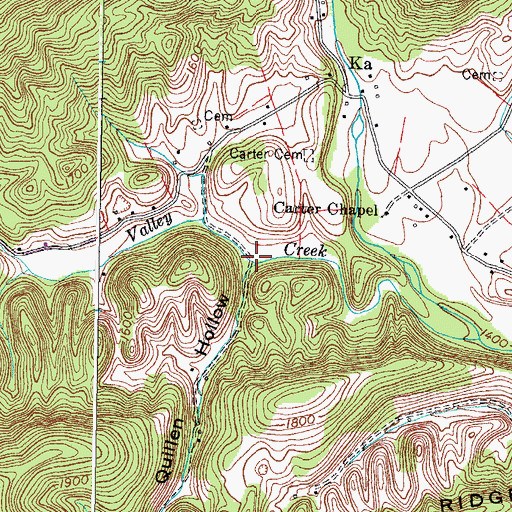 Topographic Map of Quillen Hollow, VA