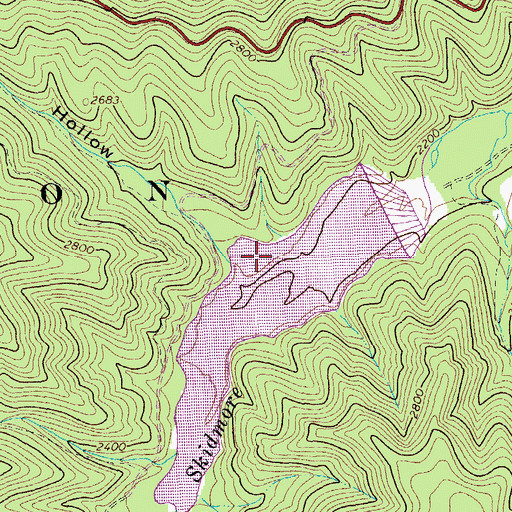 Topographic Map of Railroad Hollow, VA
