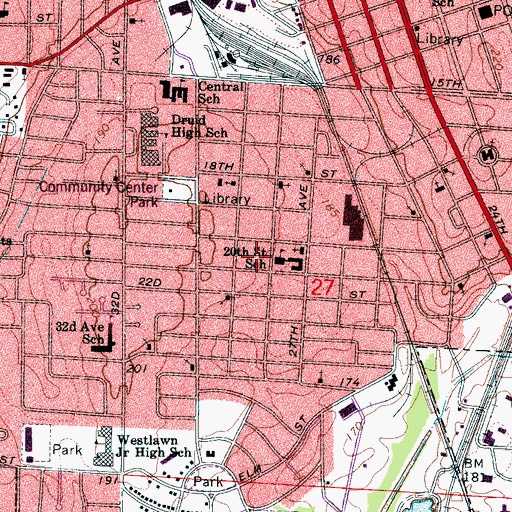 Topographic Map of Triumph Church, AL