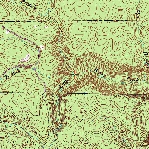 Topographic Map of Ramey Branch, VA