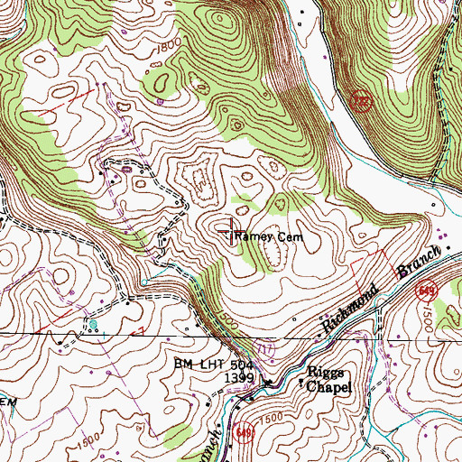 Topographic Map of Ramey Cemetery, VA