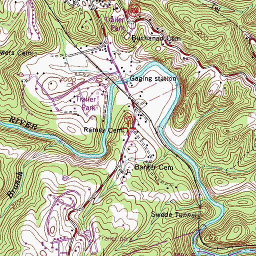 Topographic Map of Ramey Cemetery, VA