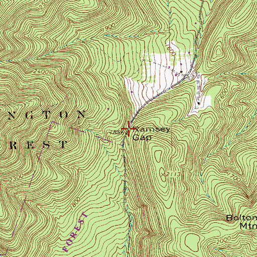 Topographic Map of Ramsey Gap, VA