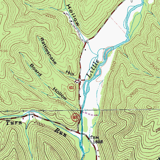 Topographic Map of Rattlesnake Hollow, VA