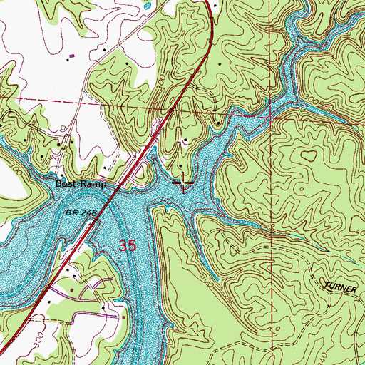 Topographic Map of Turner School (historical), AL