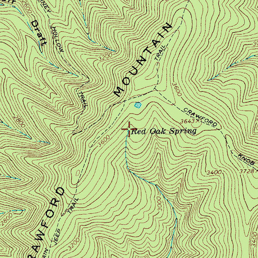 Topographic Map of Red Oak Spring, VA
