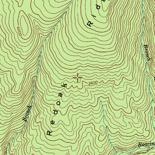 Topographic Map of Redoak Ridge, VA