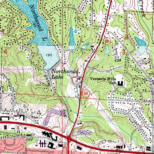 Topographic Map of Tuscaloosa Bible Institute, AL