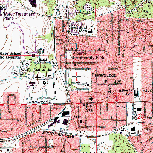 Topographic Map of Tuscaloosa Jaycees Fairground, AL