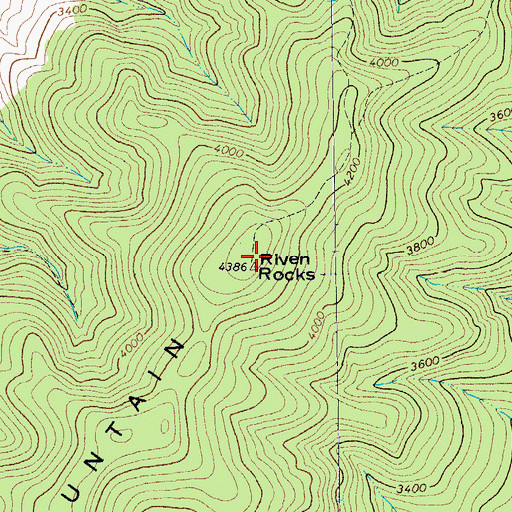 Topographic Map of Barren Rock, VA
