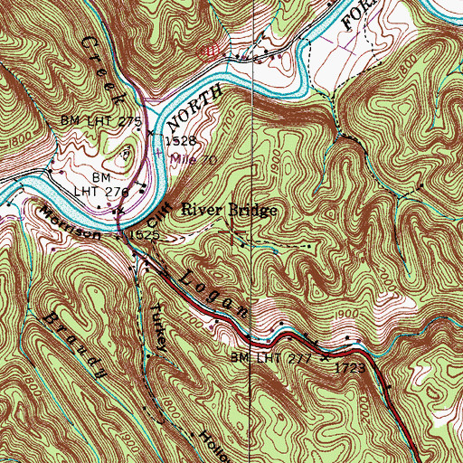 Topographic Map of River Bridge, VA