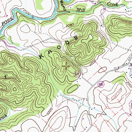 Topographic Map of River Knobs, VA