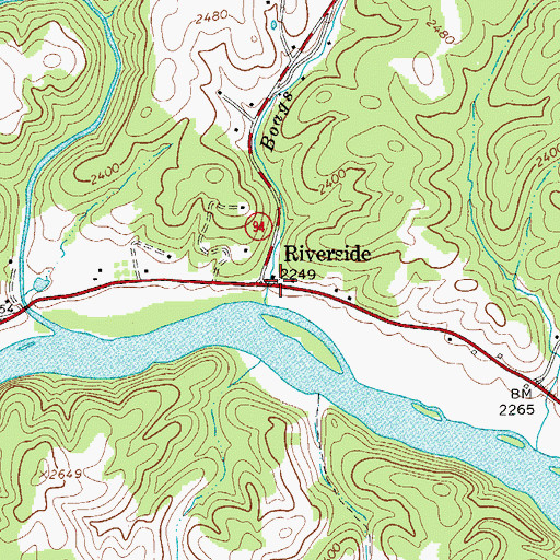 Topographic Map of Riverside, VA