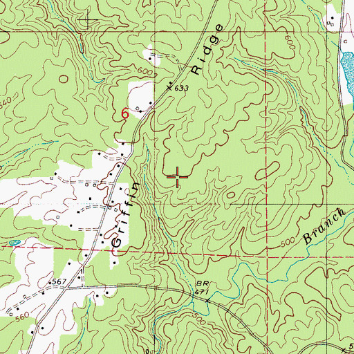 Topographic Map of Tuscaloosa Number 1 Mine, AL