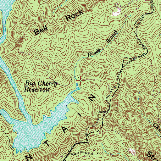 Topographic Map of Roads Branch, VA