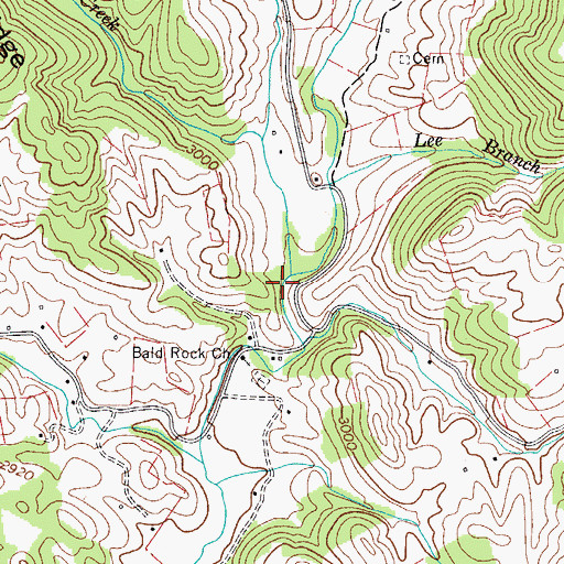 Topographic Map of Roberts Cove, VA