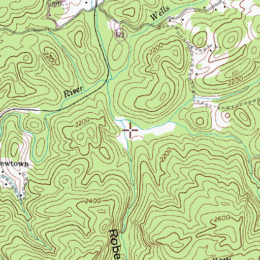 Topographic Map of Roberts Hollow, VA