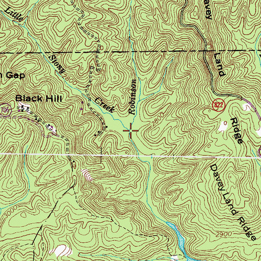 Topographic Map of Robinson Fork, VA
