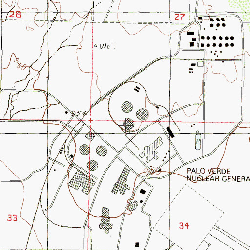 Topographic Map of Palo Verde Nuclear Generating Station, AZ