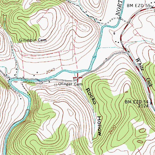 Topographic Map of Rocko Hollow, VA
