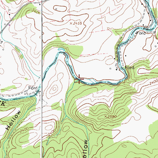 Topographic Map of Rocky Hollow, VA