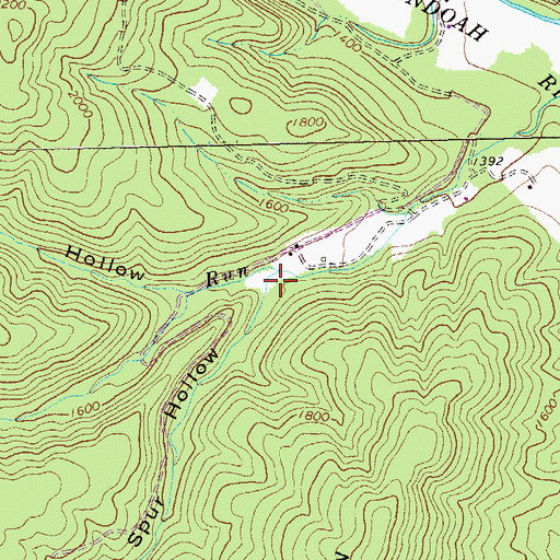 Topographic Map of Rocky Sprur Hollow, VA