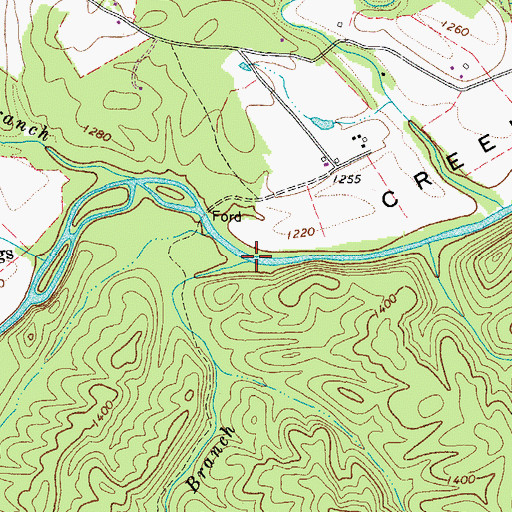 Topographic Map of Rolands Run Branch, VA
