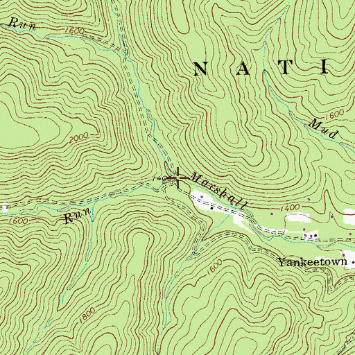 Topographic Map of Root Run, VA
