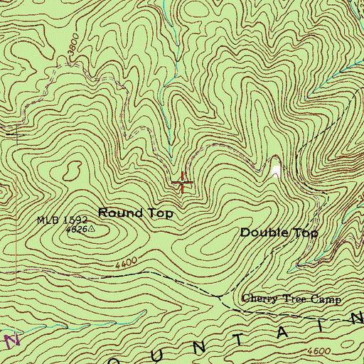 Topographic Map of Round Top, VA