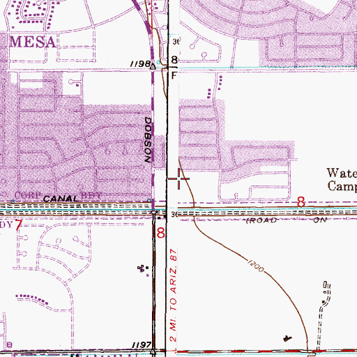 Topographic Map of Palo Verde Park, AZ