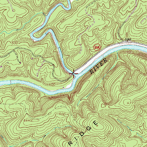 Topographic Map of Rucker Run, VA