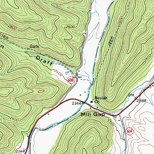 Topographic Map of Ruckman Draft, VA