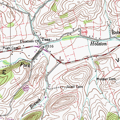 Topographic Map of Russell Hollow, VA