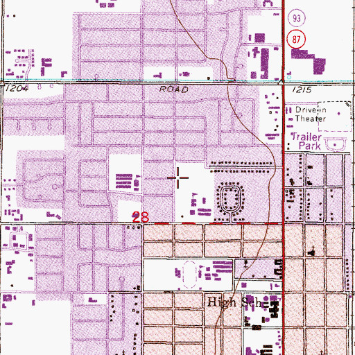 Topographic Map of Palo Verde Park, AZ