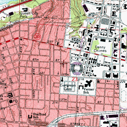 Topographic Map of University Presbyterian Church, AL
