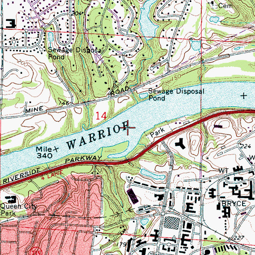 Topographic Map of University Shoal (historical), AL