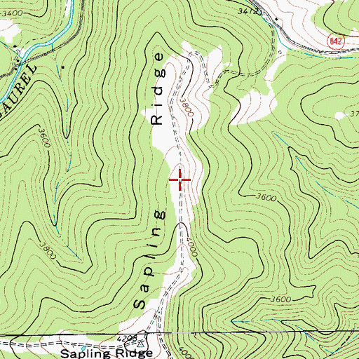 Topographic Map of Sapling Ridge, VA