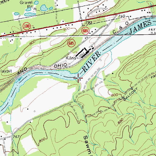 Topographic Map of Sawmill Hollow, VA