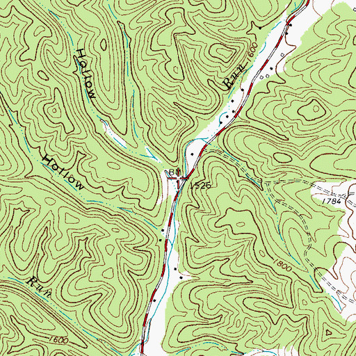 Topographic Map of Sawmill Hollow, VA