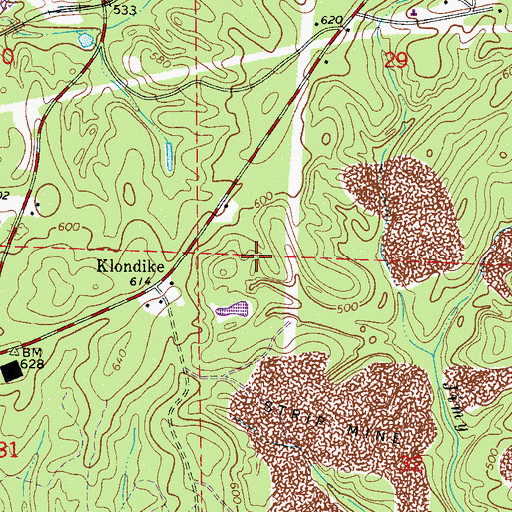 Topographic Map of Valley Drift Mine, AL
