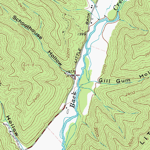 Topographic Map of Schoolhouse Hollow, VA