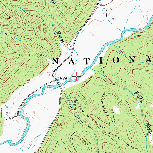 Topographic Map of Schoolhouse Run, VA