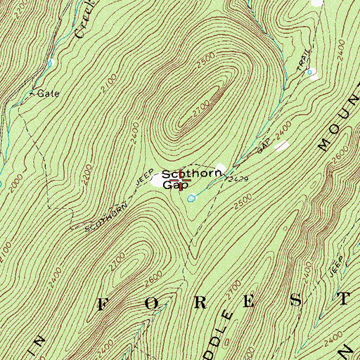 Topographic Map of Scothorn Gap, VA
