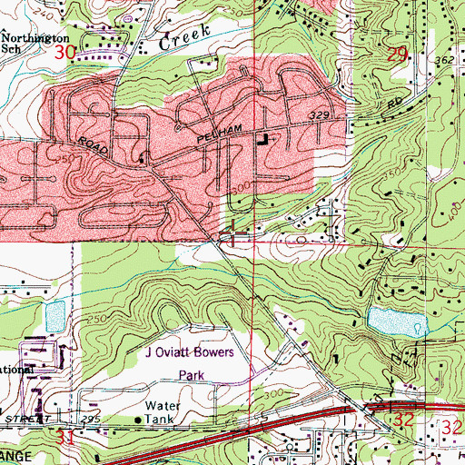 Topographic Map of Valley School (historical), AL
