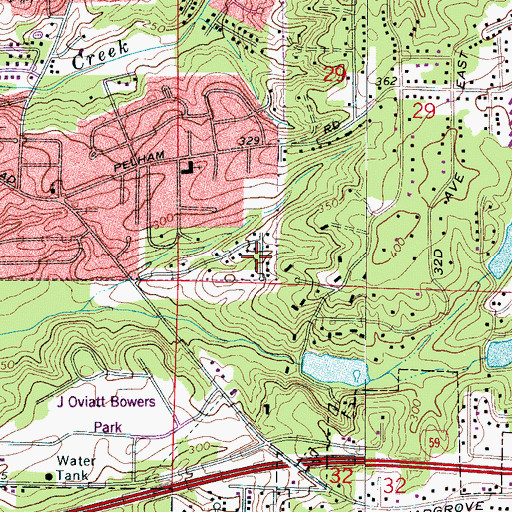 Topographic Map of Valley View, AL