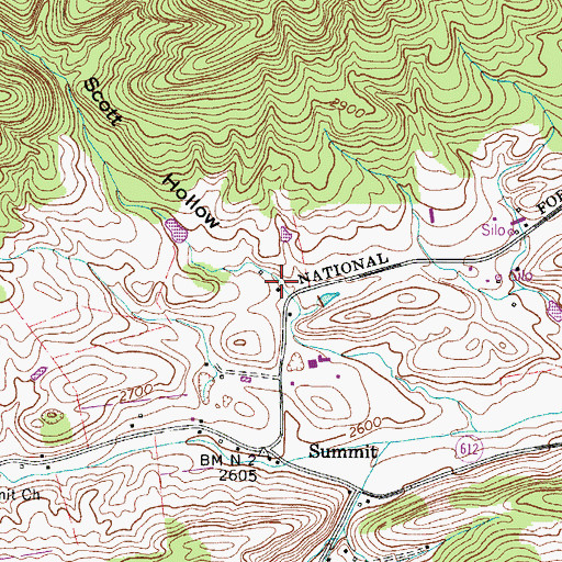 Topographic Map of Scott Hollow, VA