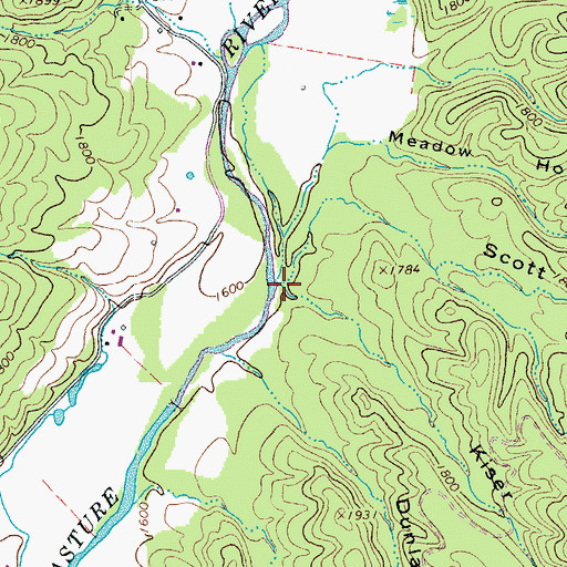 Topographic Map of Scott Hollow, VA
